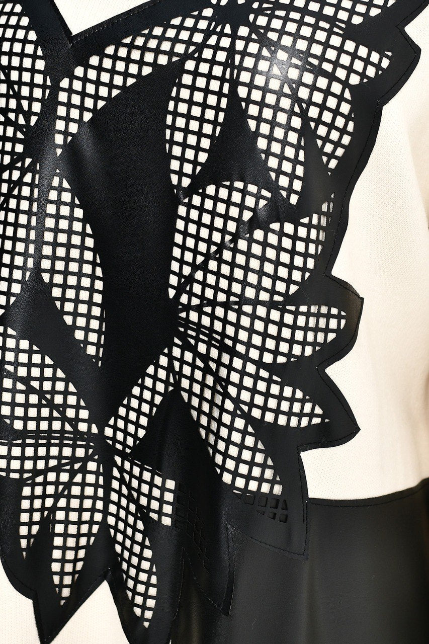 Off-white Set With Leather